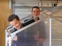 The greenhouse builders : Yoann, Hugo